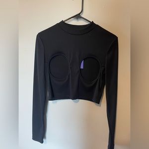 Boobies out turtle neck SHEIN statement piece